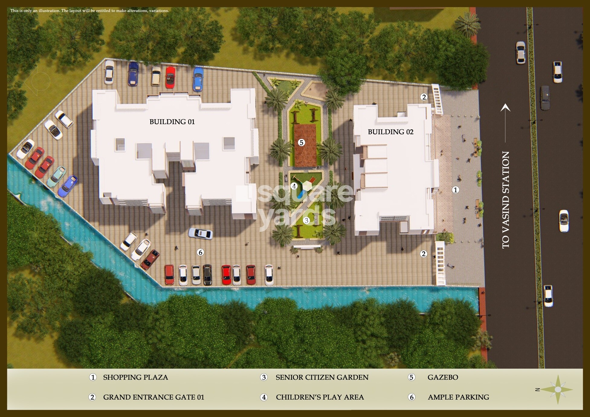 Mayra-Midas-Enclave_an aerial view of a small town with a large building