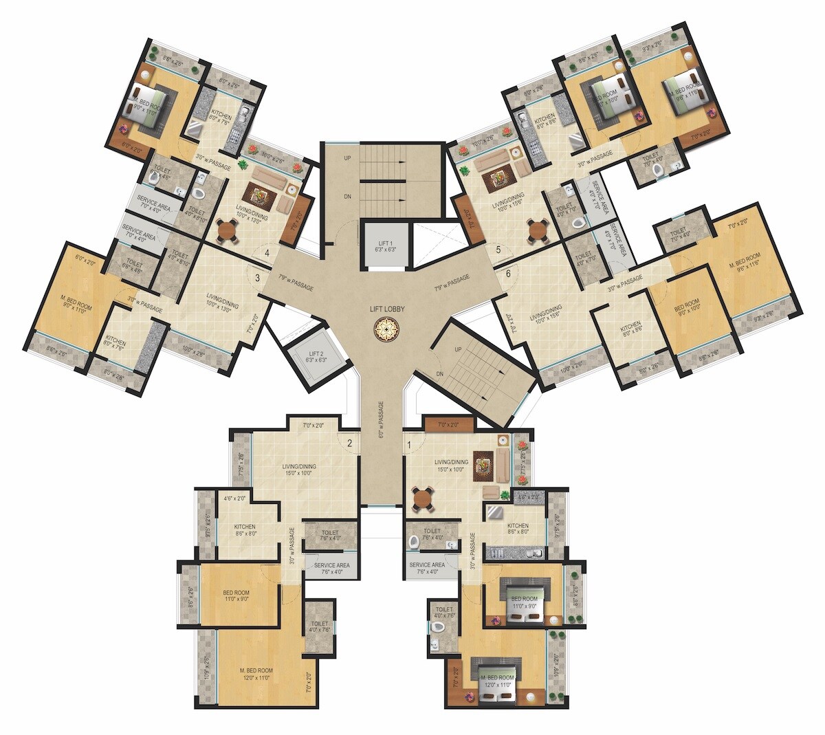 Mukta Residency Floor Plans