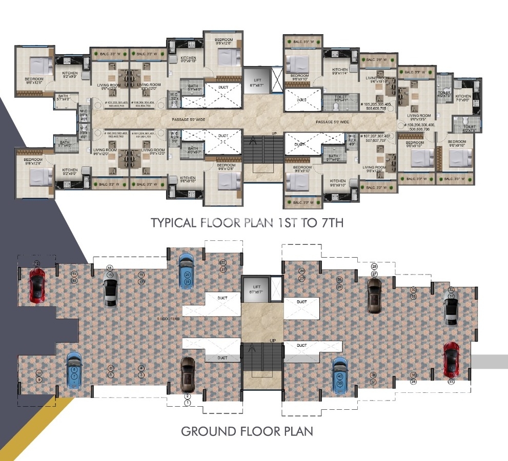 Nandini Shree Krishna Heights Floor Plans