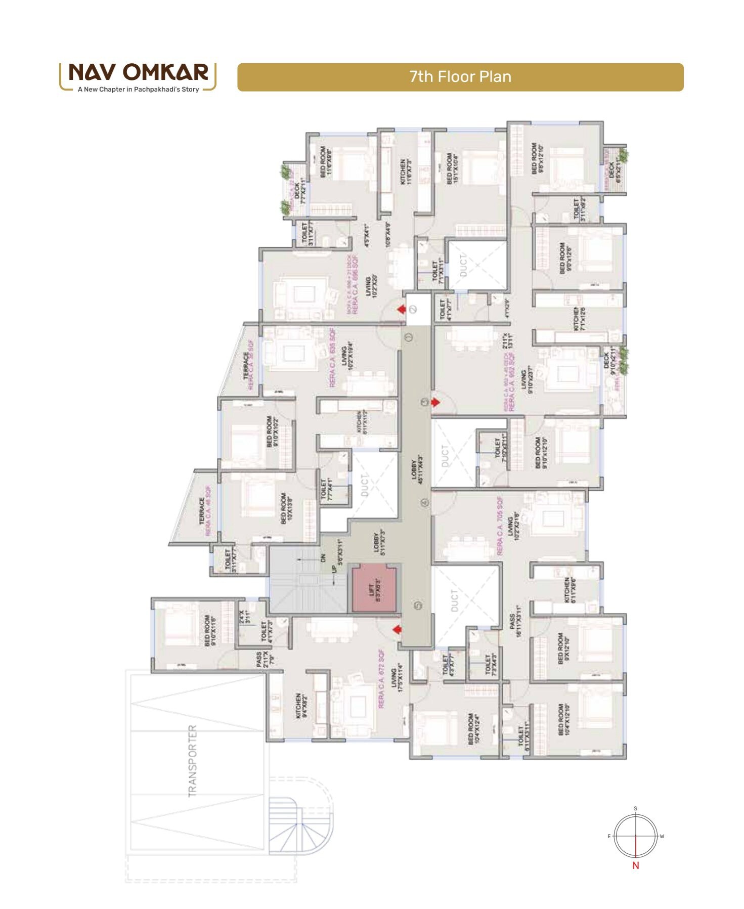Nav Omkar CHS Panch Pakhdi Floor Plans