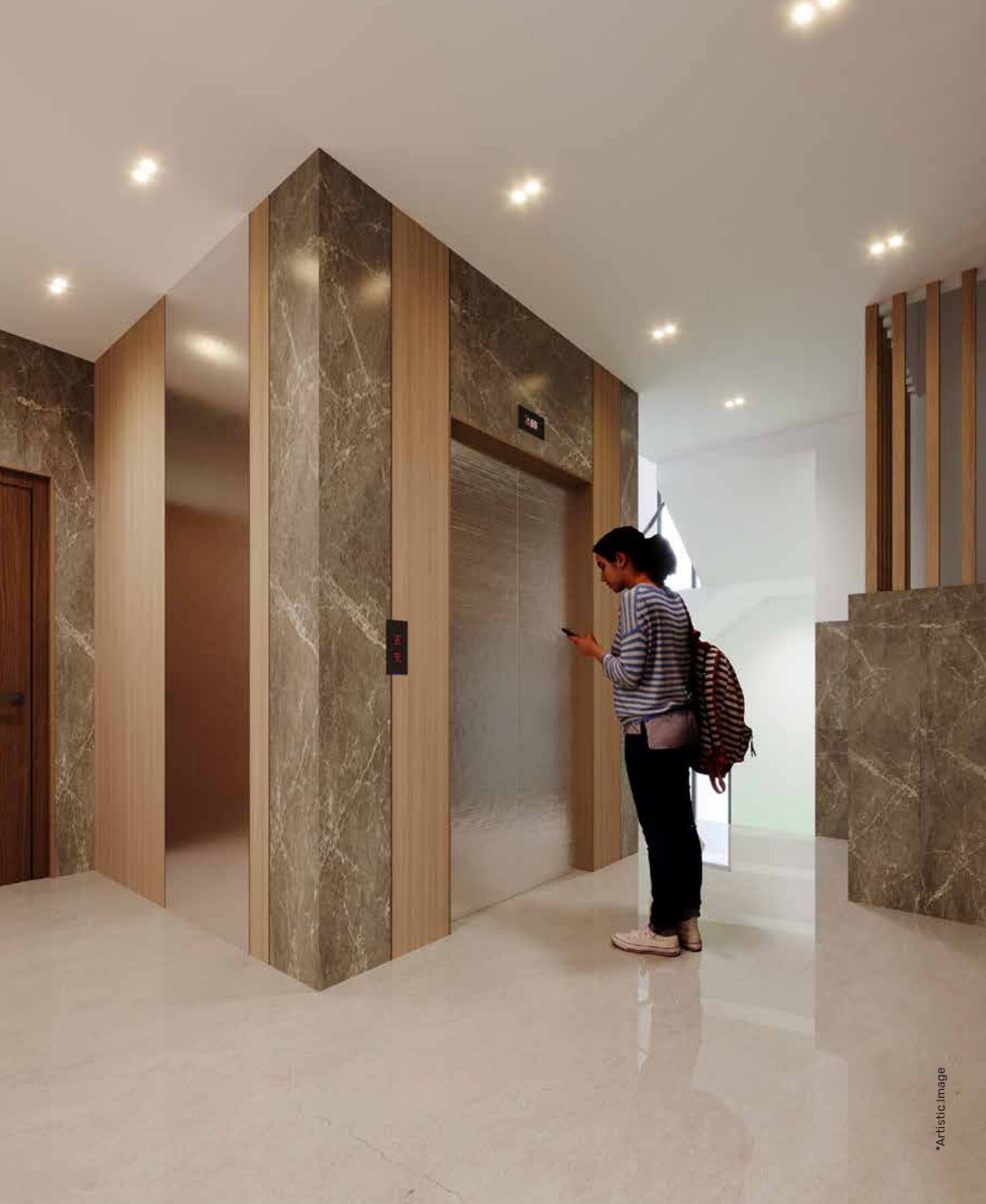 Nav Omkar CHS Panch Pakhdi Lift Lobby Image