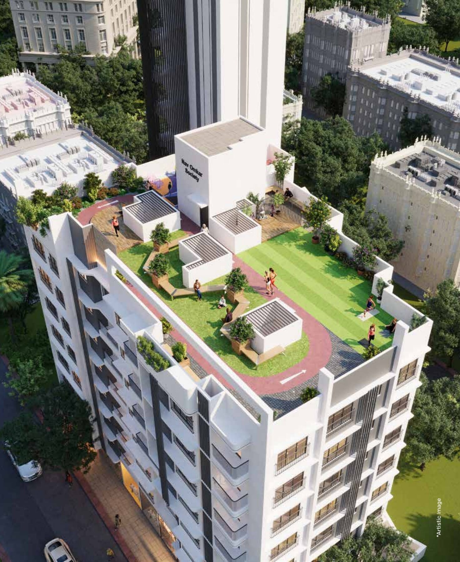 Nav Omkar CHS Panch Pakhdi Tower View