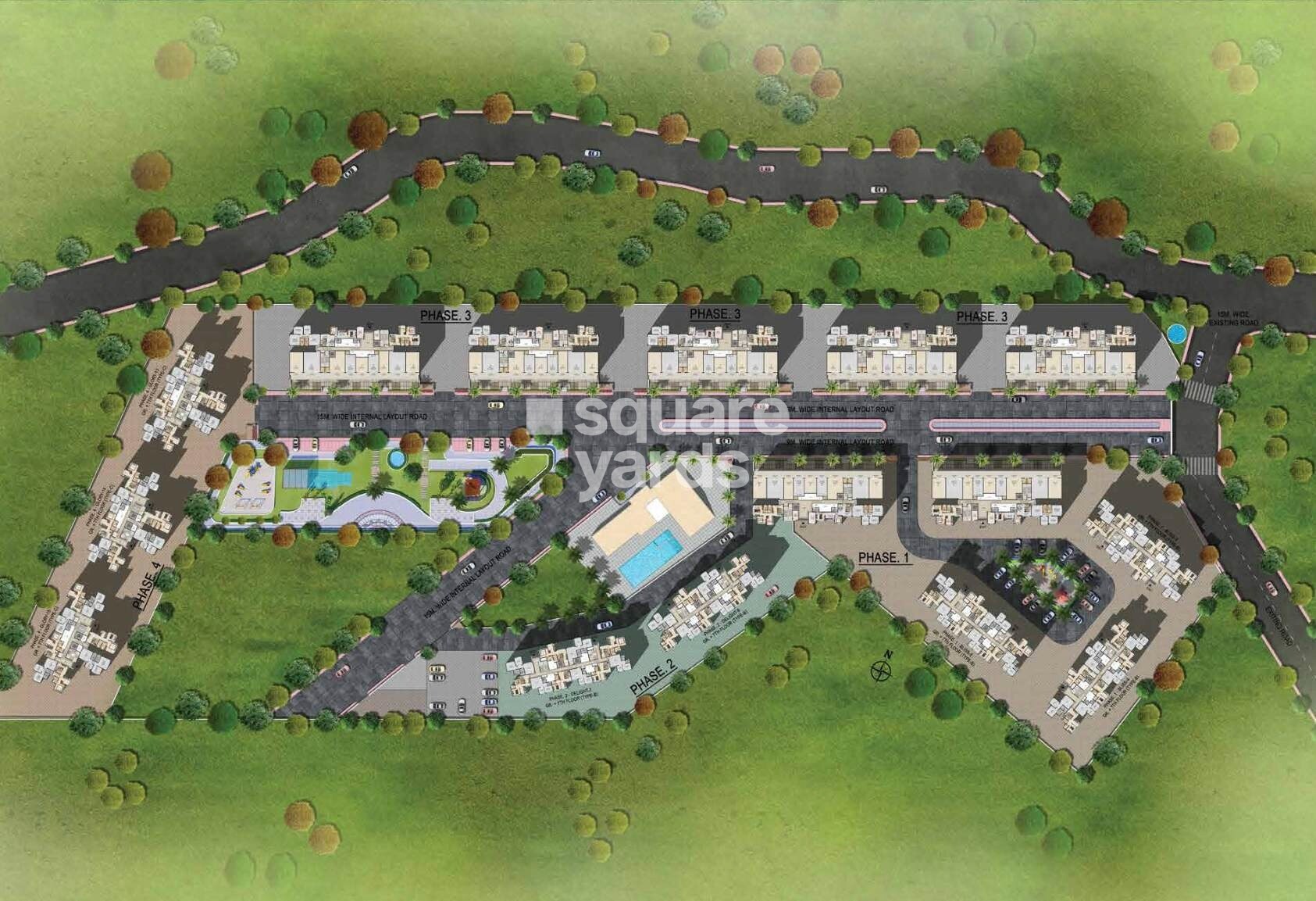 Neele-Elegant-City-Bliss_an aerial view of a city with a train on the tracks
