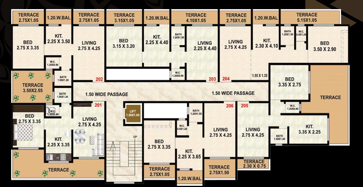 Om Sai Empire Floor Plans