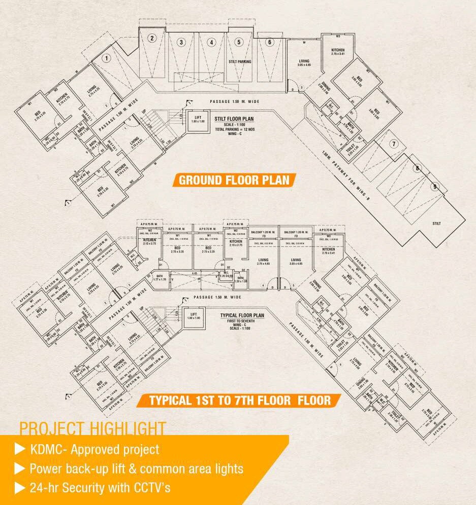 Om Shreeman Residency Floor Plans