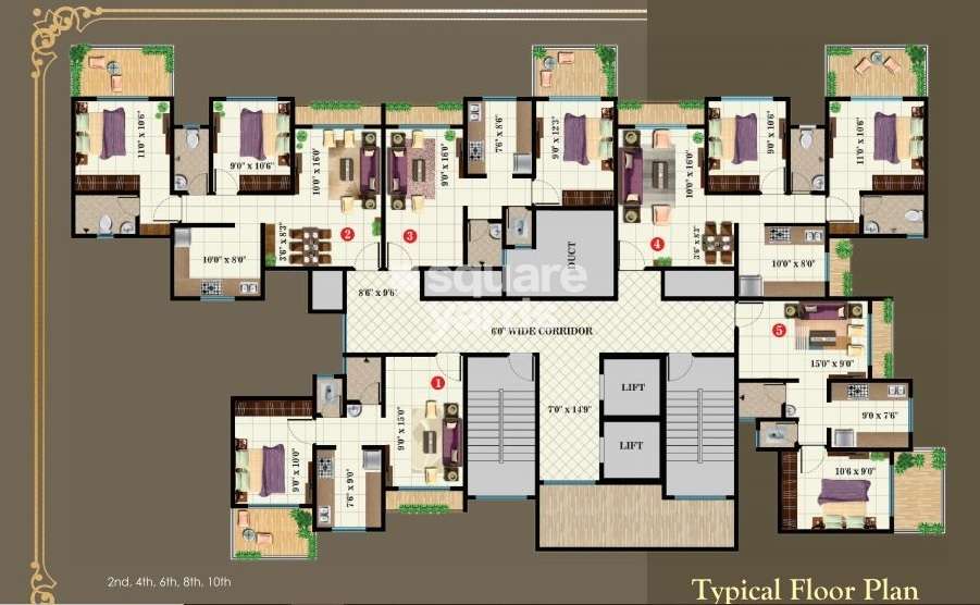 om tanishq residency project floor plans1 5088