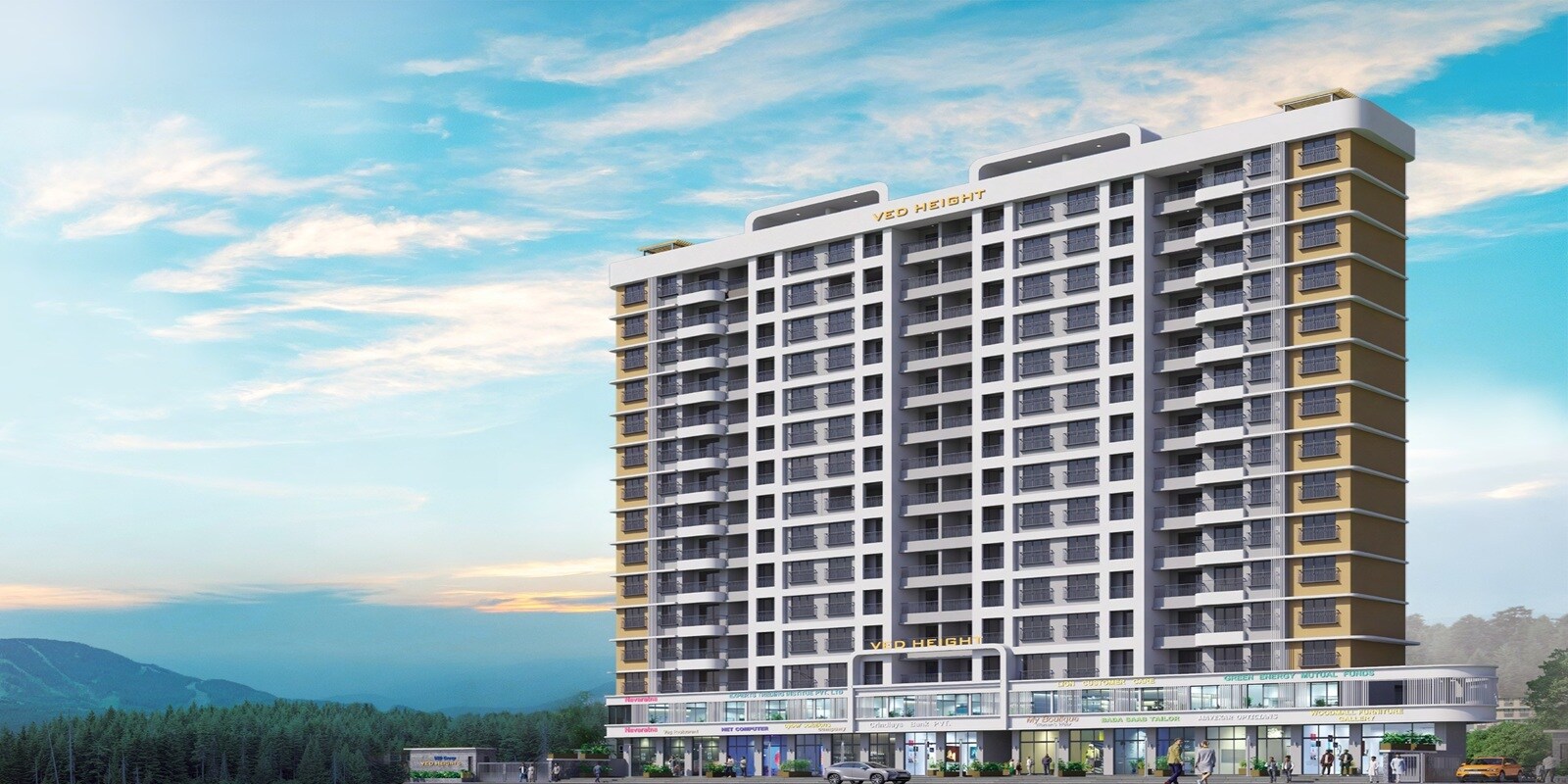 Om Ved Heights residential project in Shirgaon