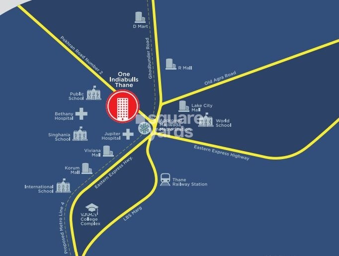 One Indiabulls Thane 1 Location Image