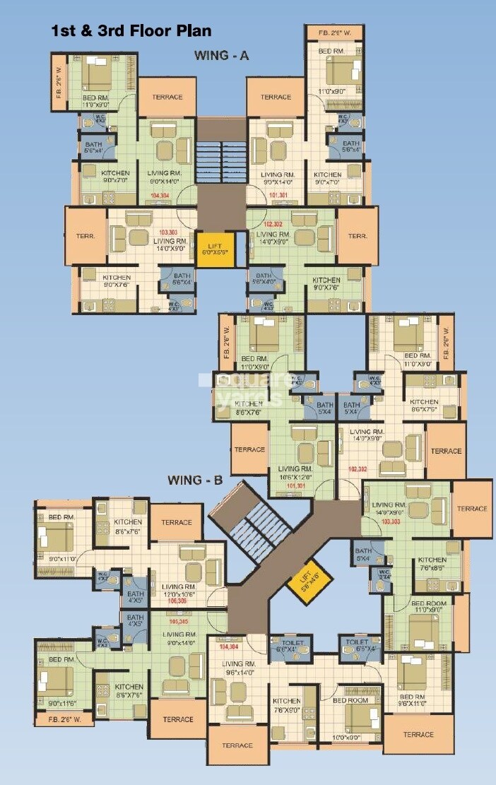 Parshva Residency Floor Plans