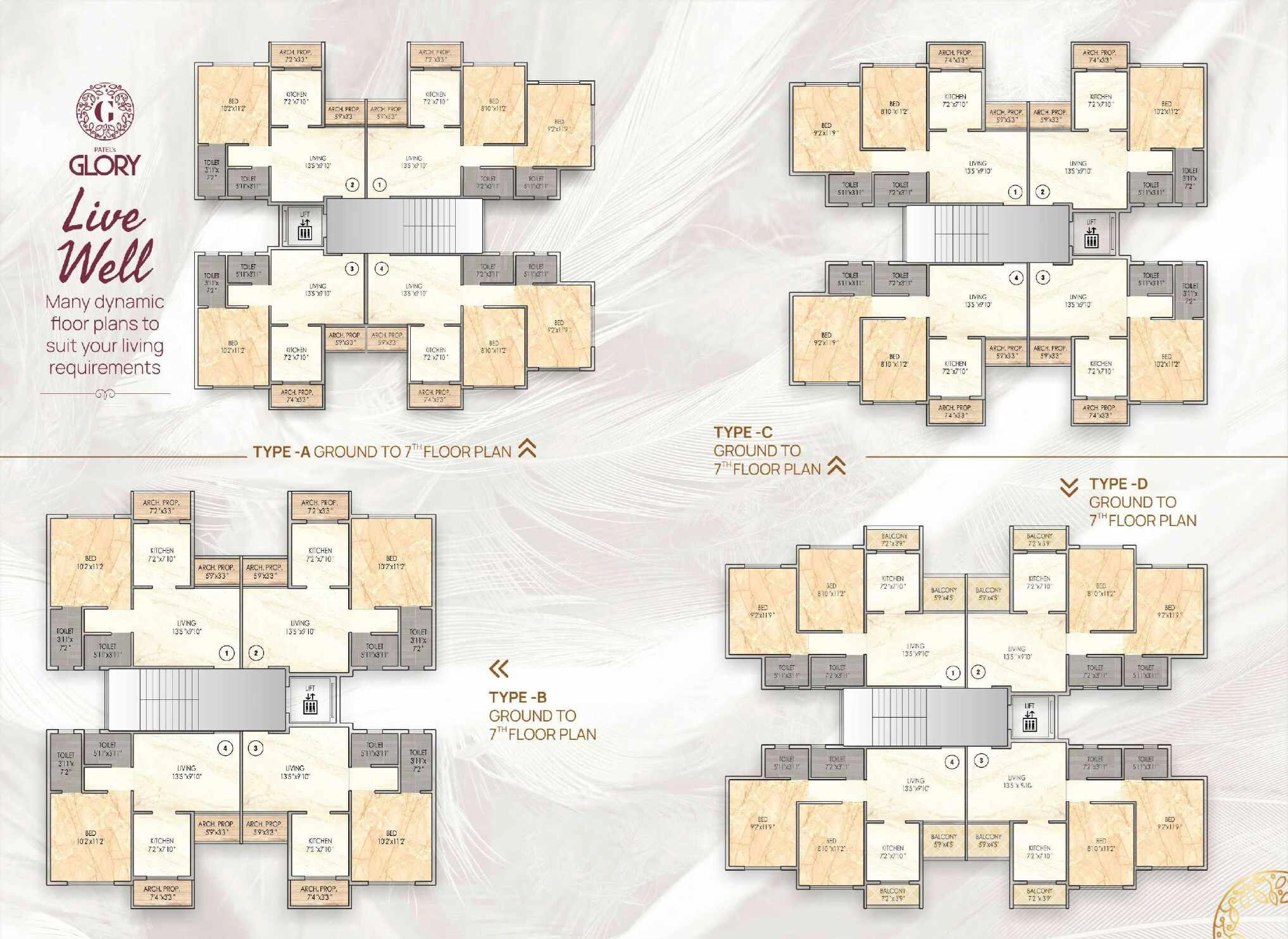 Patel Glory Floor Plans