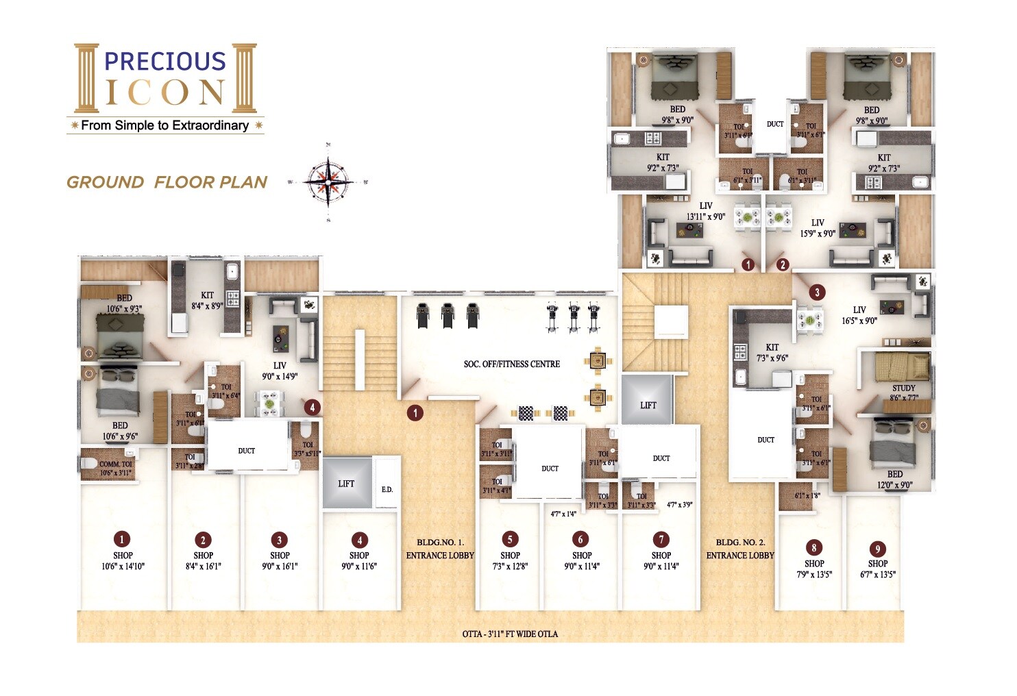 Precious Icon Floor Plans