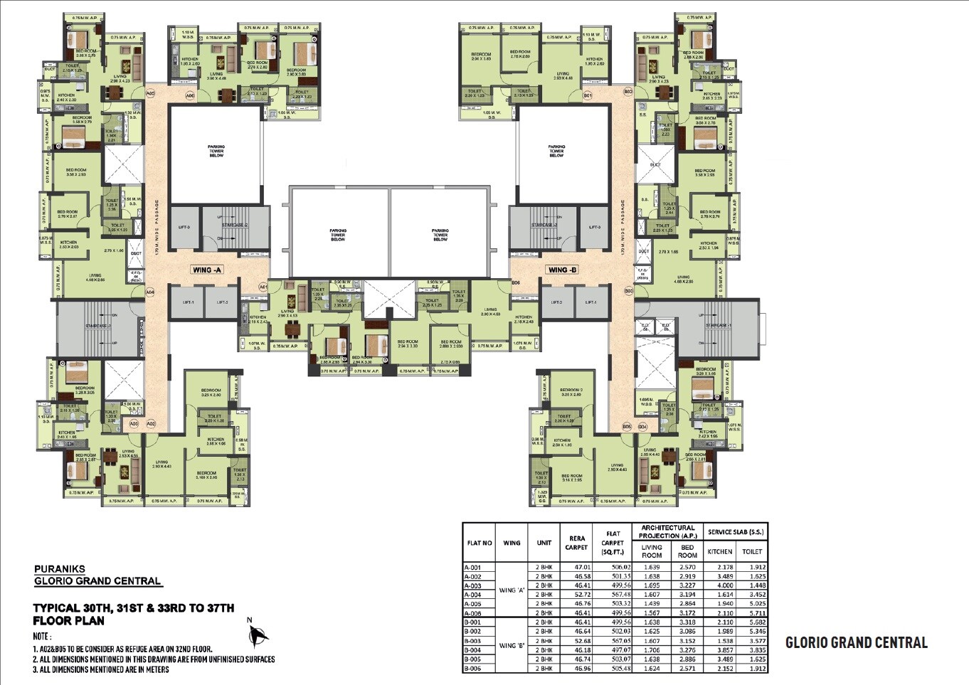 Puraniks Glorio Grand Central Floor Plans