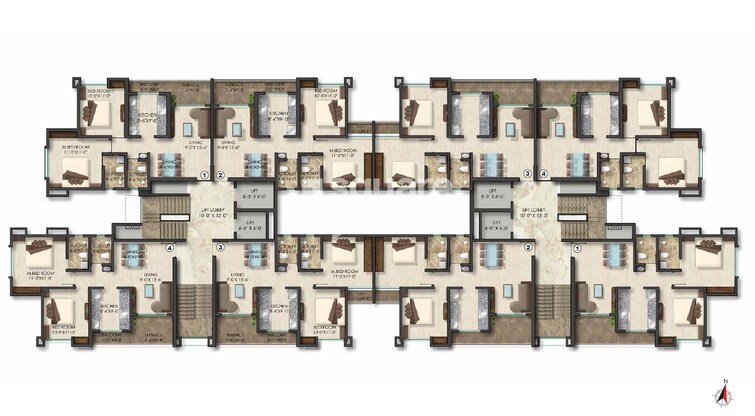 Raj Trinity Moksh Floor Plans 2