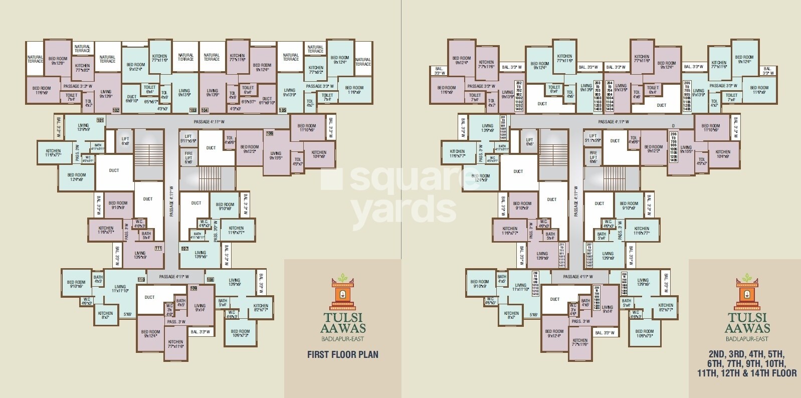 Raj Tulsi Aawas Floor Plans