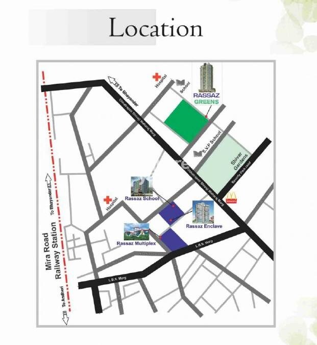 Rassaz Greens Tower C D and E Location Image