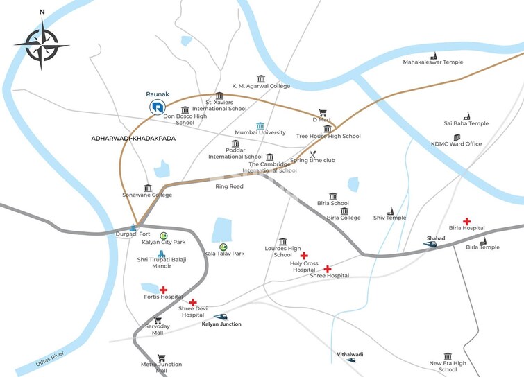 Raunak City Sector 4 D10 Location Image