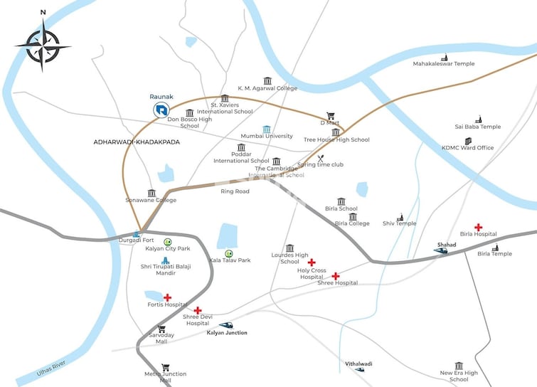 Raunak City Sector 4 D4 Location Image