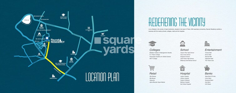 Raunak Residency Thane Location Image
