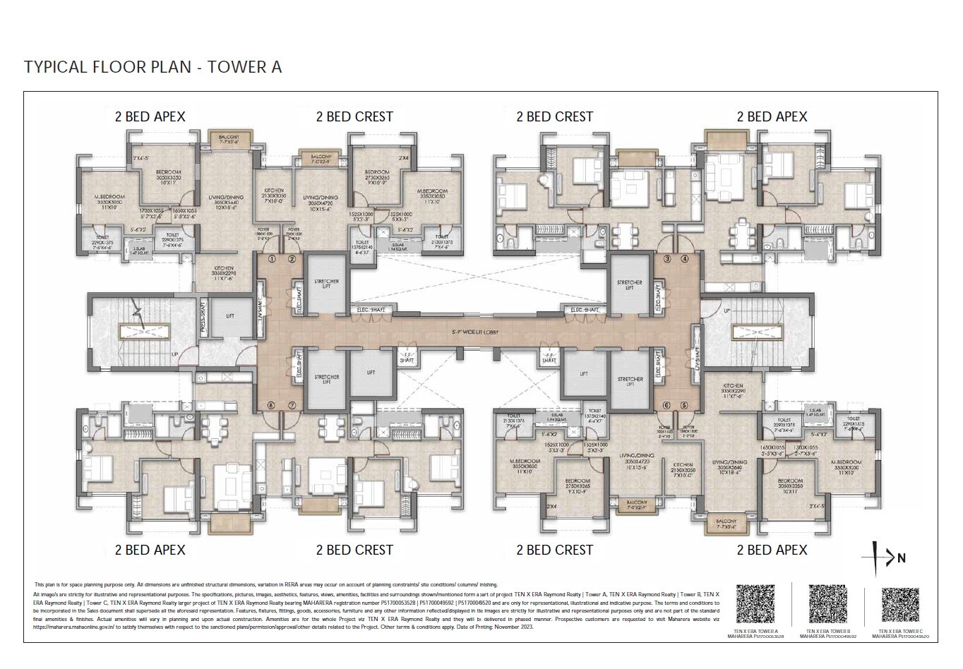 Raymond Ten X Era Floor Plans