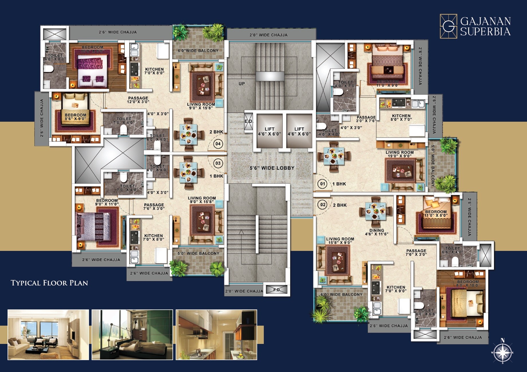 Riddhi Siddhi Gajanan Superbia Floor Plans