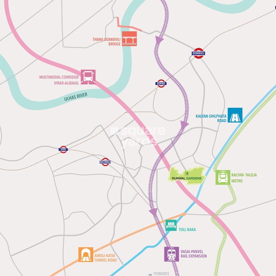 Runwal Gardens North Avenue Location Image