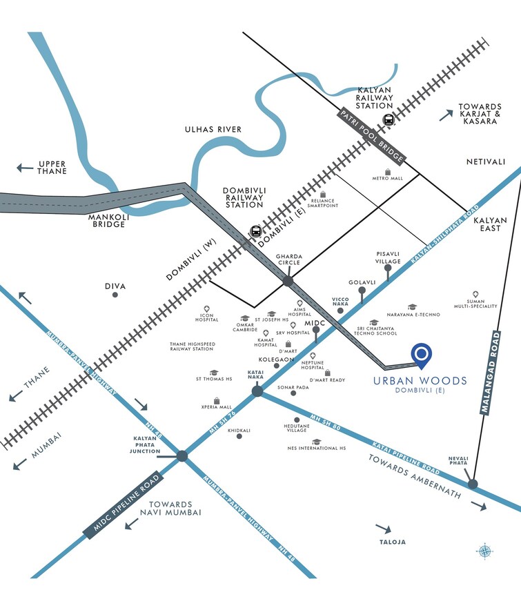 Rustomjee Urban Woods Location Image