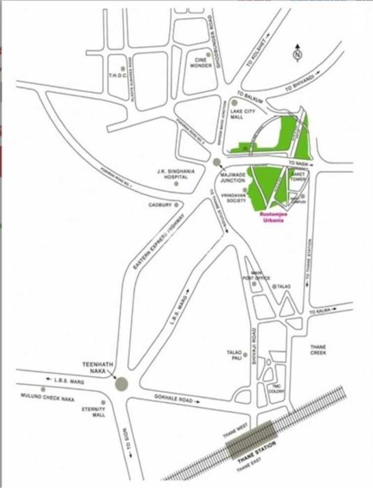 Rustomjee Urbania Acura Location Image