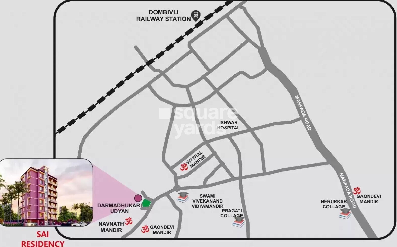 Sai Residency Dombivli Location Image