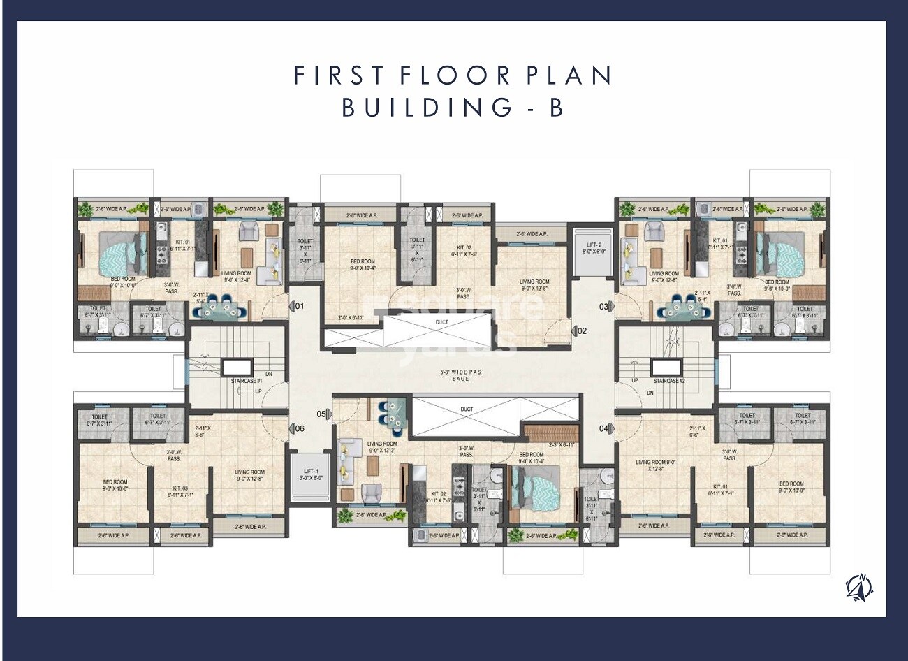 Sai Satyam Residency Kalyan West Floor Plans