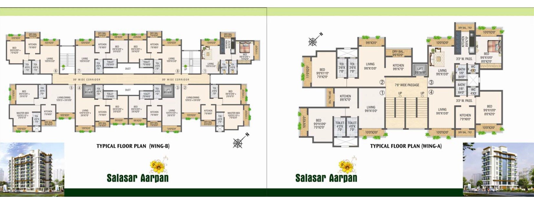 Salasar Aarpan A Wing Floor Plans