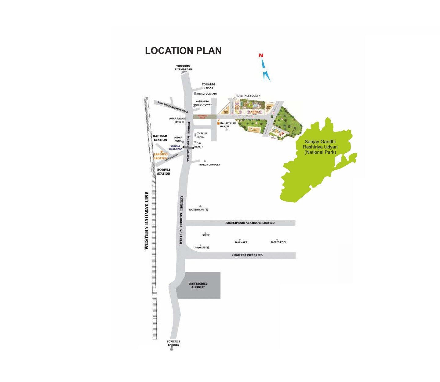 Sanghvi Ecocity Woods Location Image