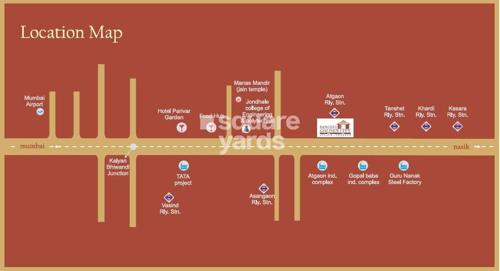 sanghvi golden city project location image1