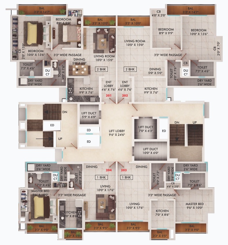 Sanghvi Nesta in Ghodbunder Road, Thane @ 85.00 Lac - Floor Plans ...