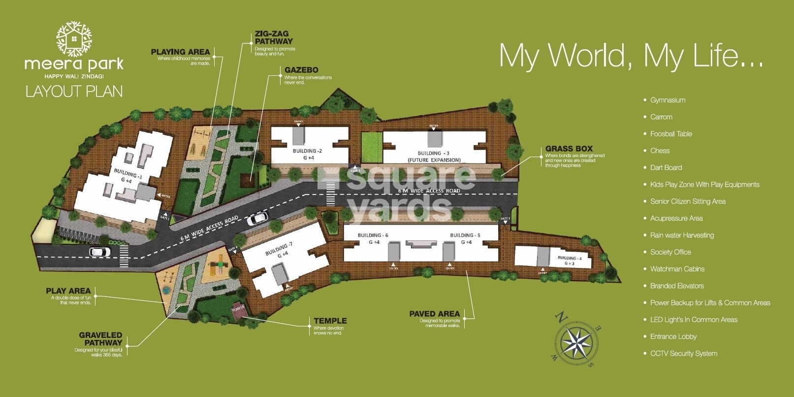 Saraswati-Meera-Park_an aerial view of a large city with houses