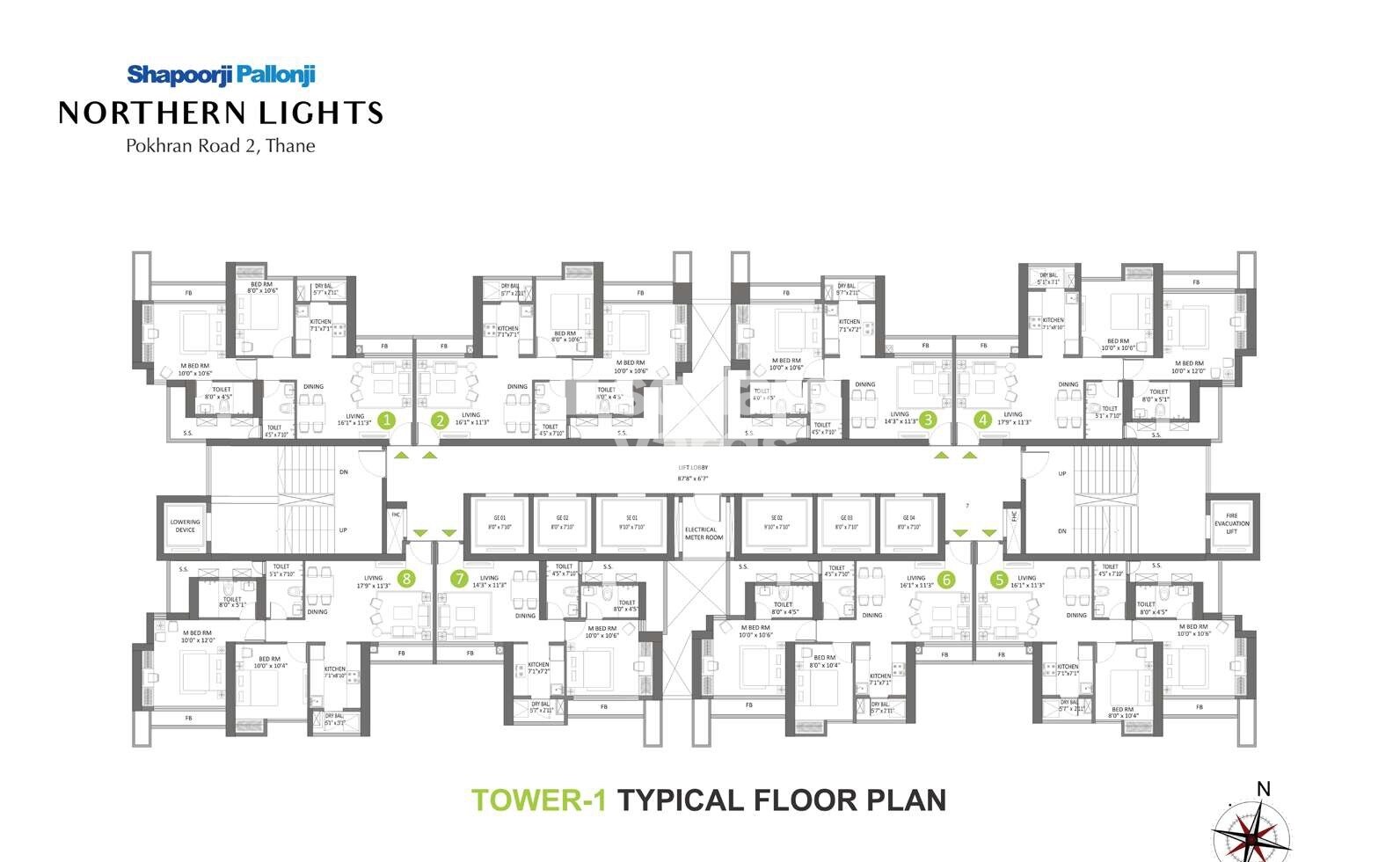 Shapoorji Pallonji Northern Lights Floor Plans 1