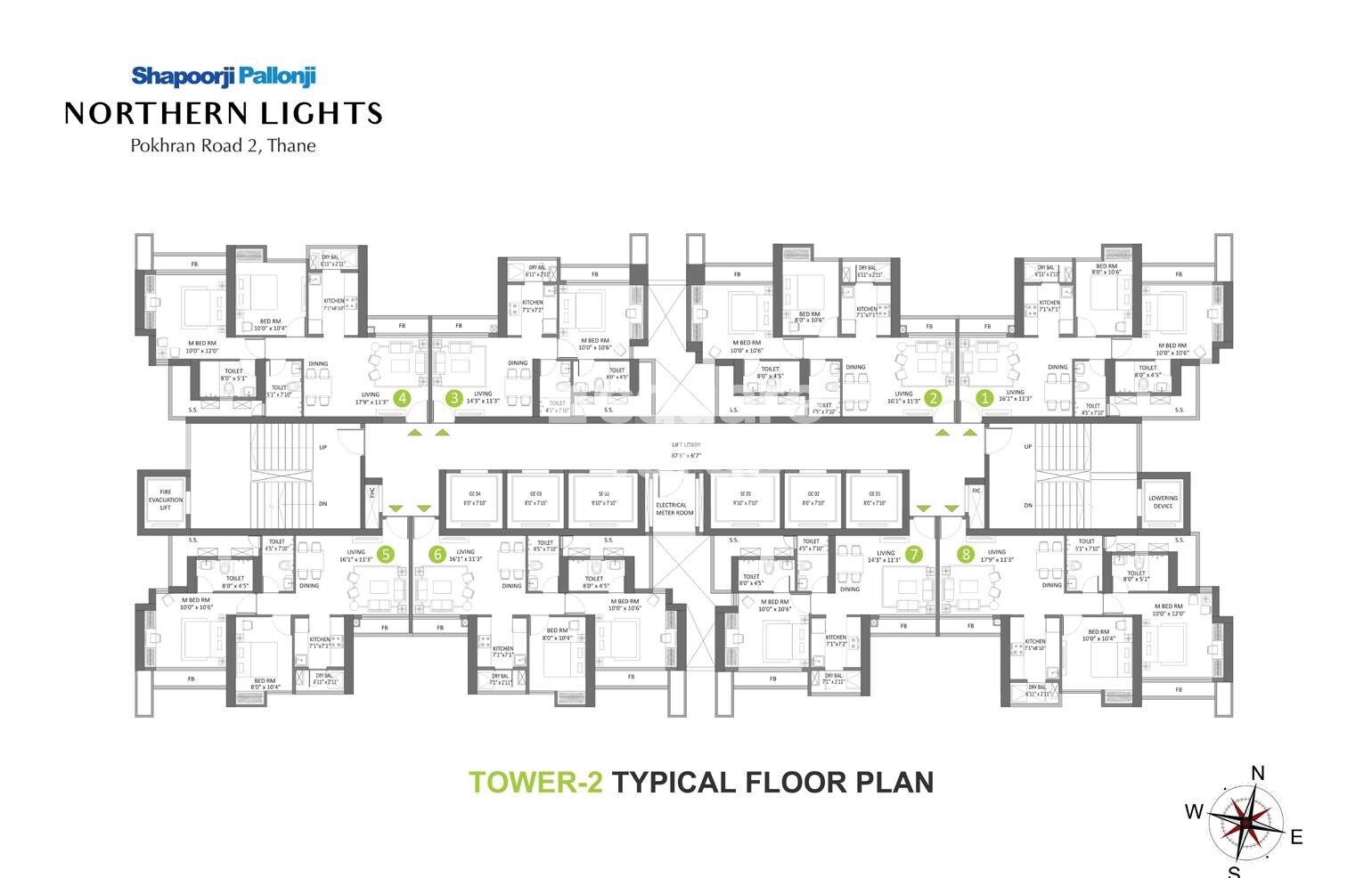 Shapoorji Pallonji Northern Lights Floor Plans 2