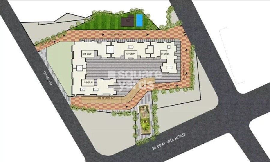 Shree-Balaji-Sarvoday_a drawing of a plane on a wall