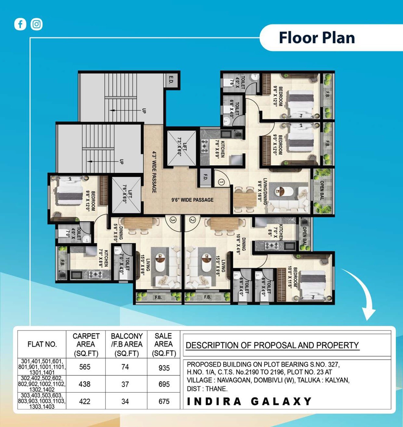 Shree Indira Galaxy Floor Plans