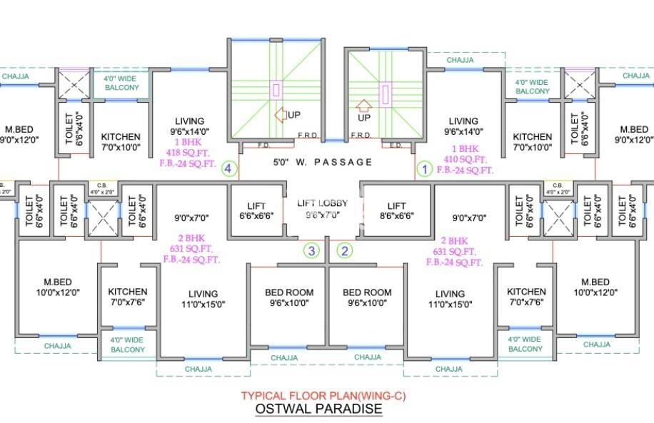 Shree Ostwal Paradise Floor Plans 1
