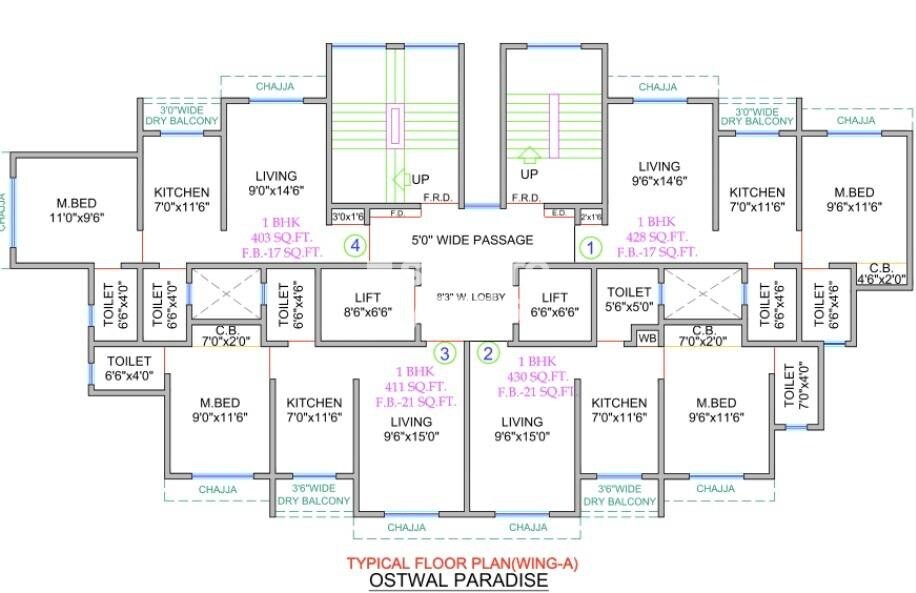 Shree Ostwal Paradise Floor Plans 3