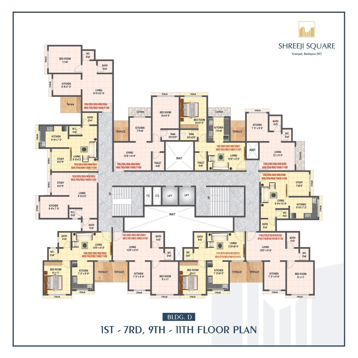 Shreeji Square Floor Plans 1