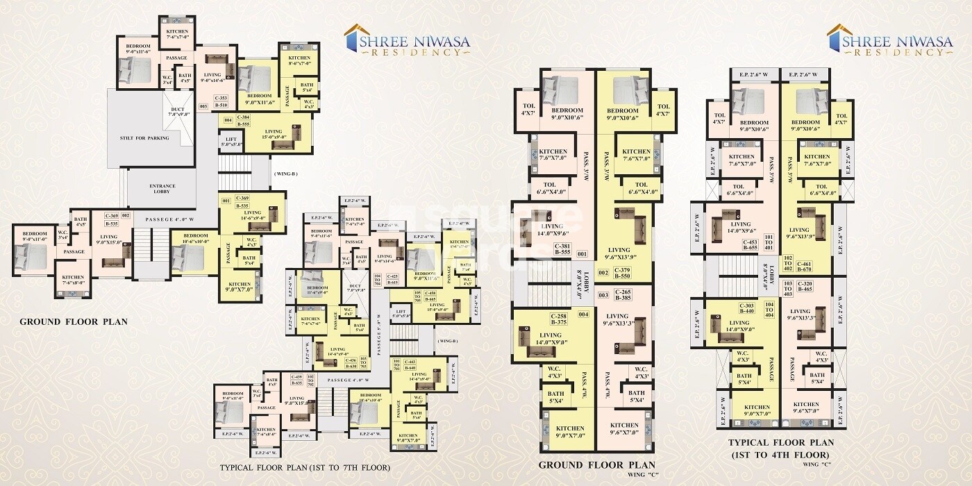 Shreeniwasa Residency Floor Plans