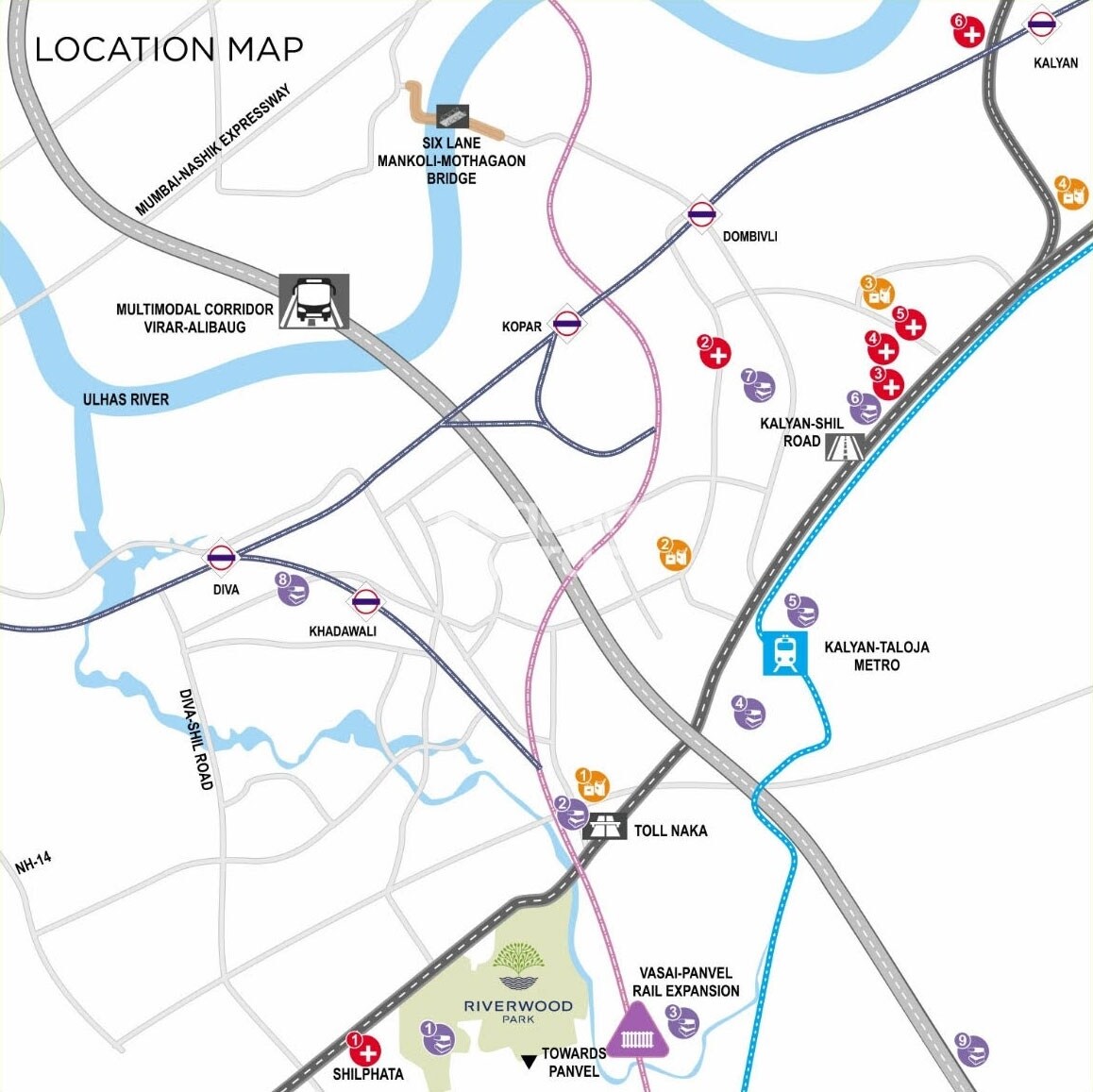 Siddharth Riverwood Park Location Image