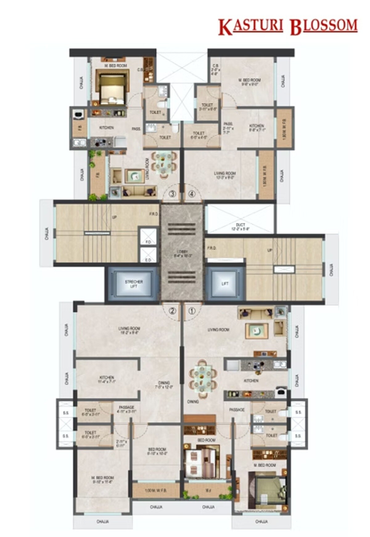 Siddhivinayak Kasturi Blossom Floor Plans