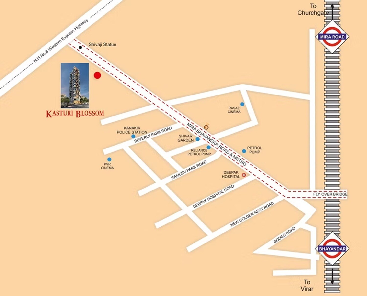 Siddhivinayak Kasturi Blossom Location Image