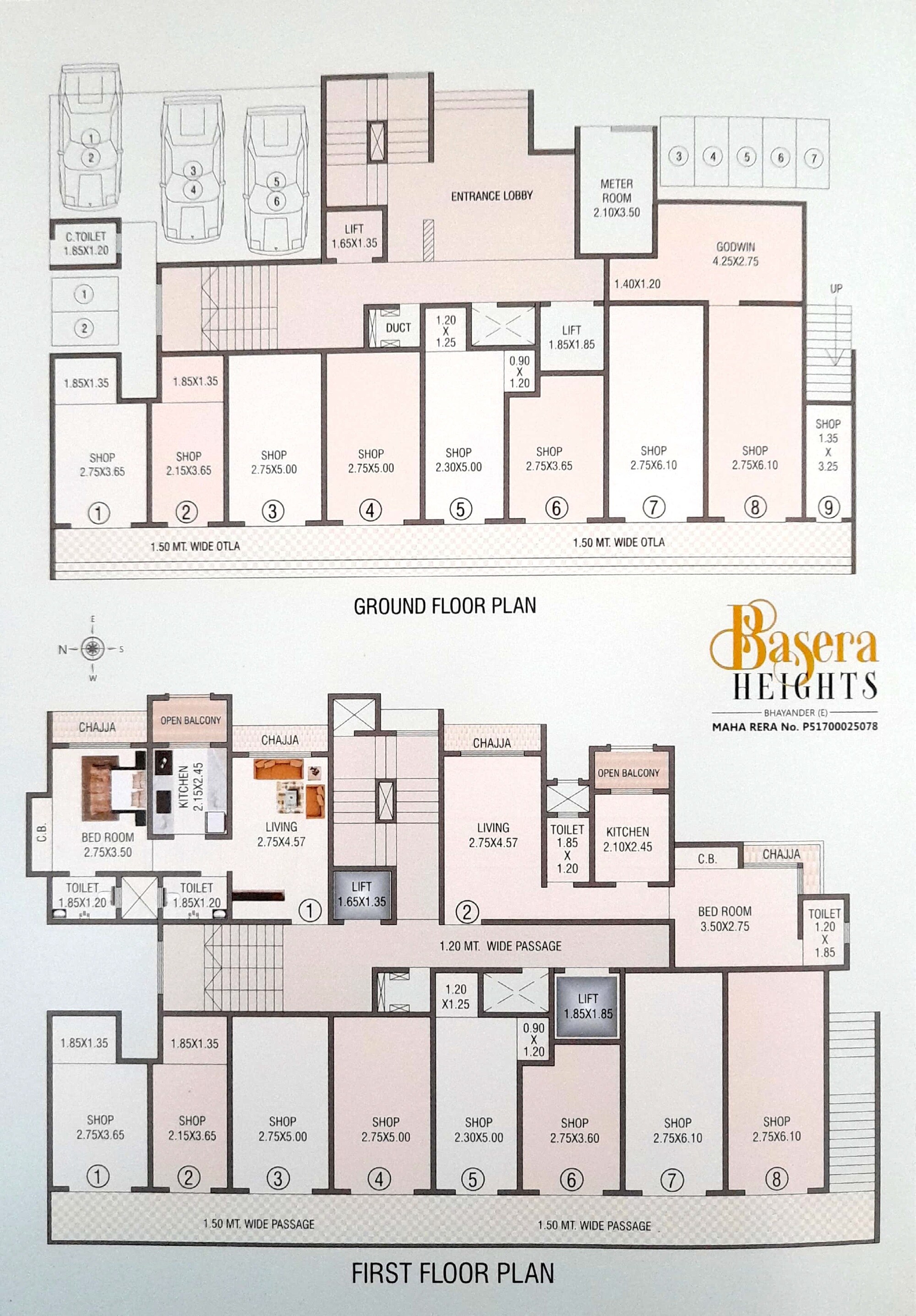 Siddique Basera Heights Floor Plans