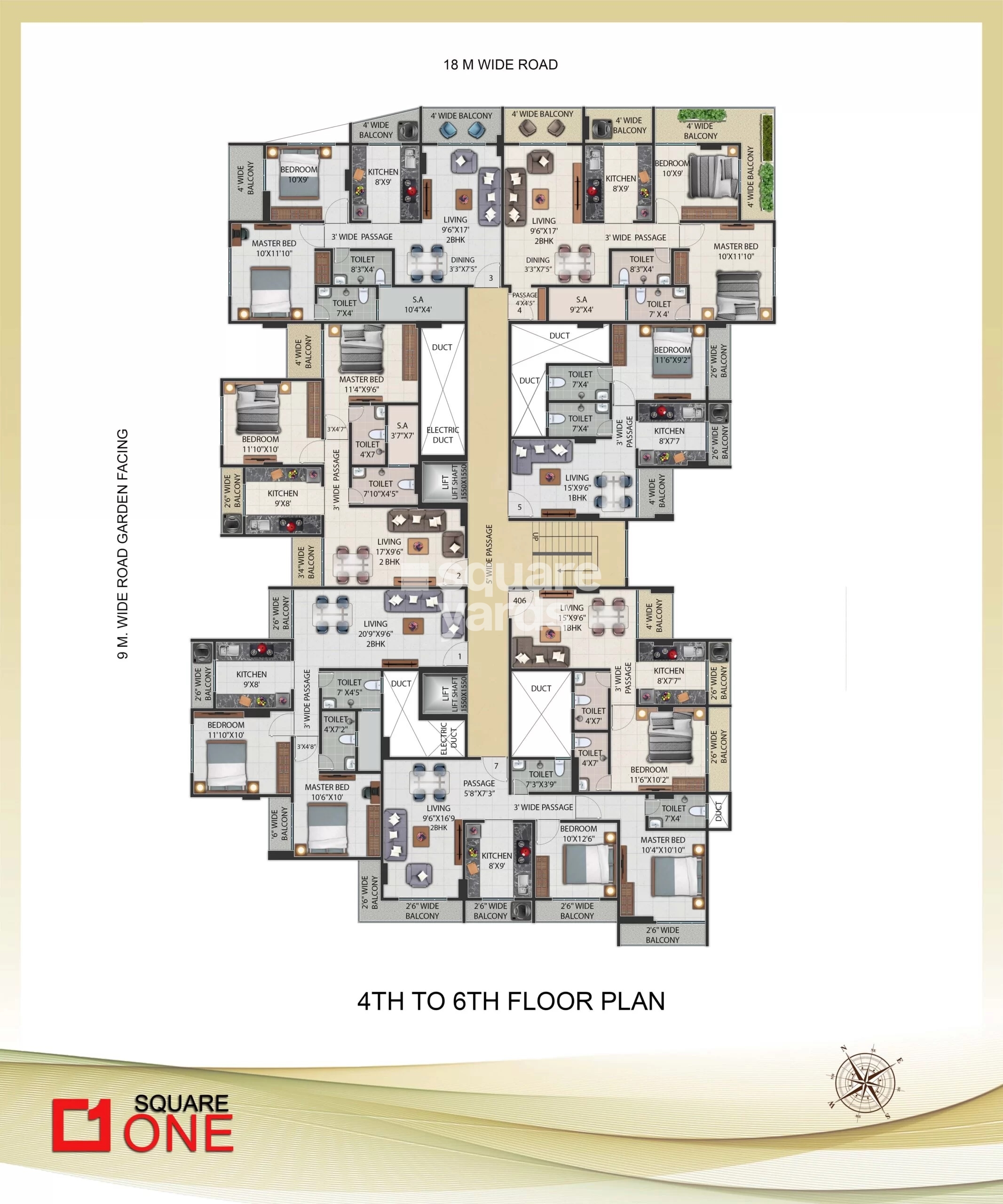 Six Square One Floor Plans