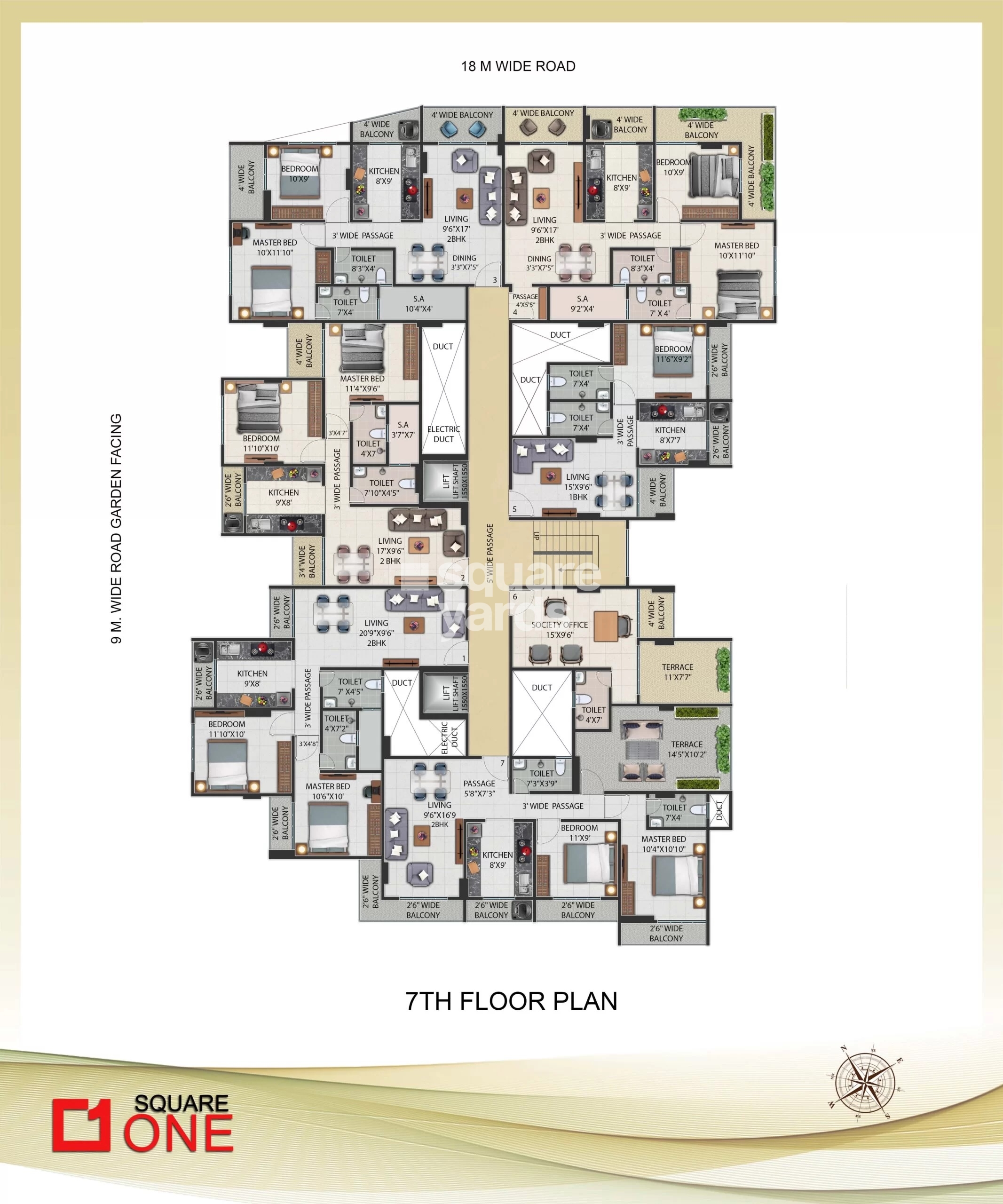 Six Square One Floor Plans