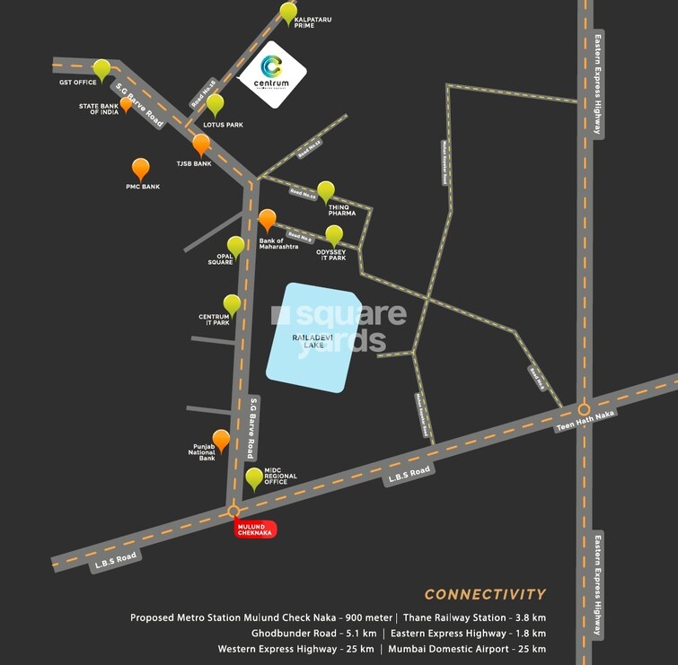 Squarefeet Centrum Business Square Location Image