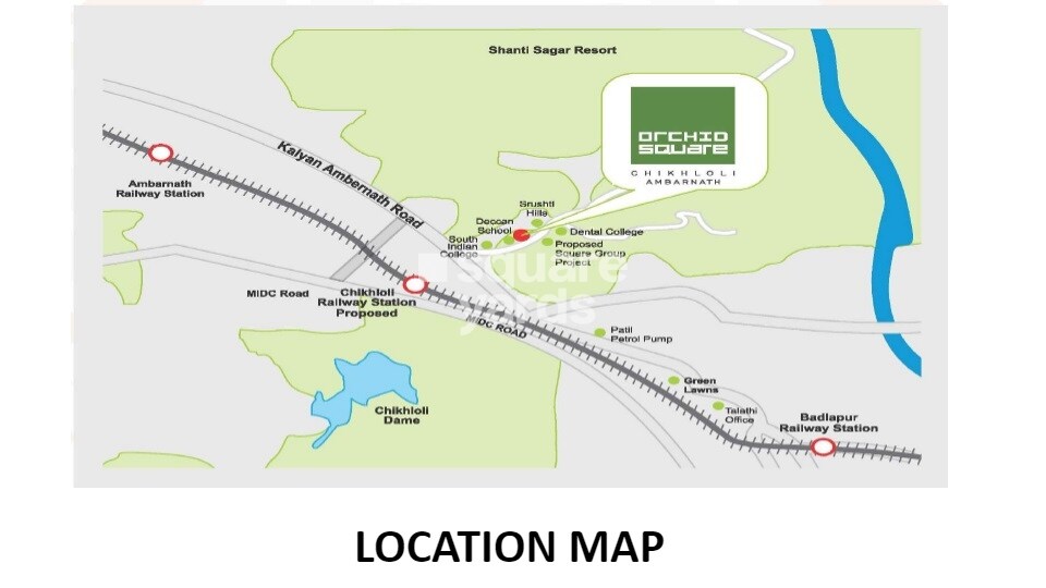 Squarefeet Orchid Square Ambernath Location Image